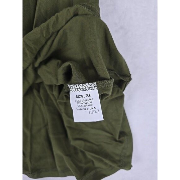 BOHO Green Midi DRESS XL BACK TIERED V NECK - Picture 4 of 7